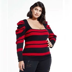 Fashion to Figure Puff Sleeve Sweater